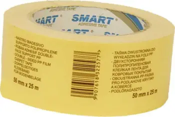 Shirit ngjitës me dy anë Smart, 38 mm, 5 m, i verdhë
