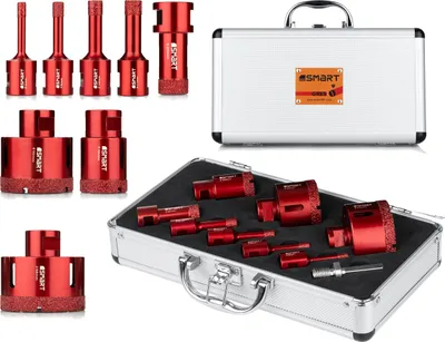Set shpues diamant për gres Smart SM-25-SET9, 9 copa, 6-68mm, M14 - 2