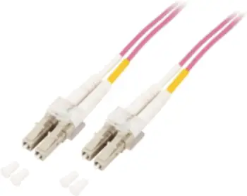 Kabllo patchcord Mcab Fiber Optic DUPLEX LC / LC, 50/125, OM4, LSZH, 1 m, vjollcë