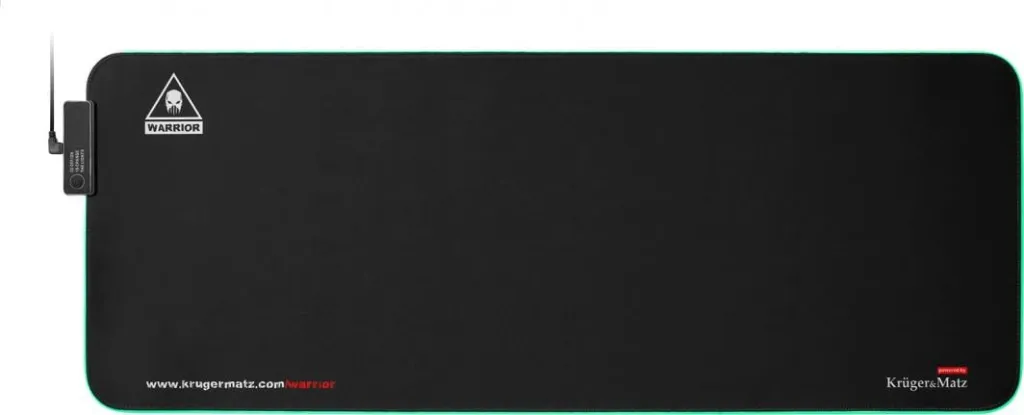 Mousepad Kruger&Matz Warrior, LED, XXL, pëlhurë, i zi - 1