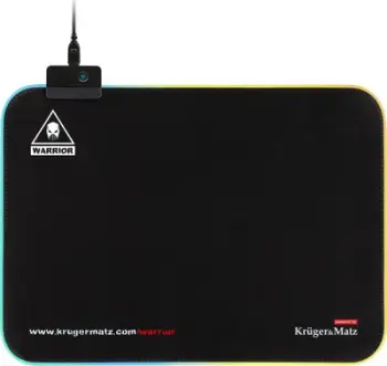 Mauspad Kruger & Matz Warrior, 25 x 35 cm, e zezë