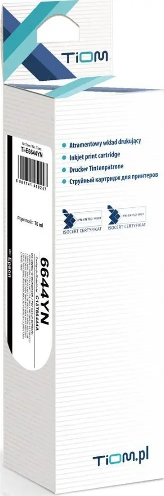 Bojë printeri Tiom Ink për Epson 6644YN C13T66444A, 70ml, e verdhë