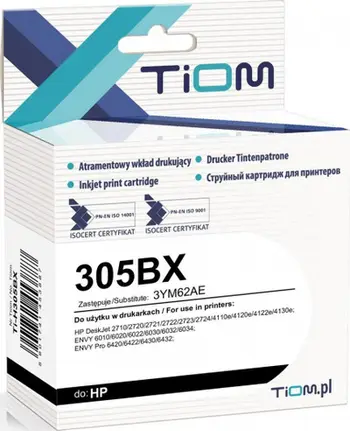 Bojë printeri Tiom Ink HP 305BX 3YM62AE, 7ml, e zezë