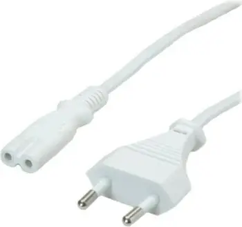Kabllo energjie Value, prizë europiane, 2pin, 1.8 m, e bardhë