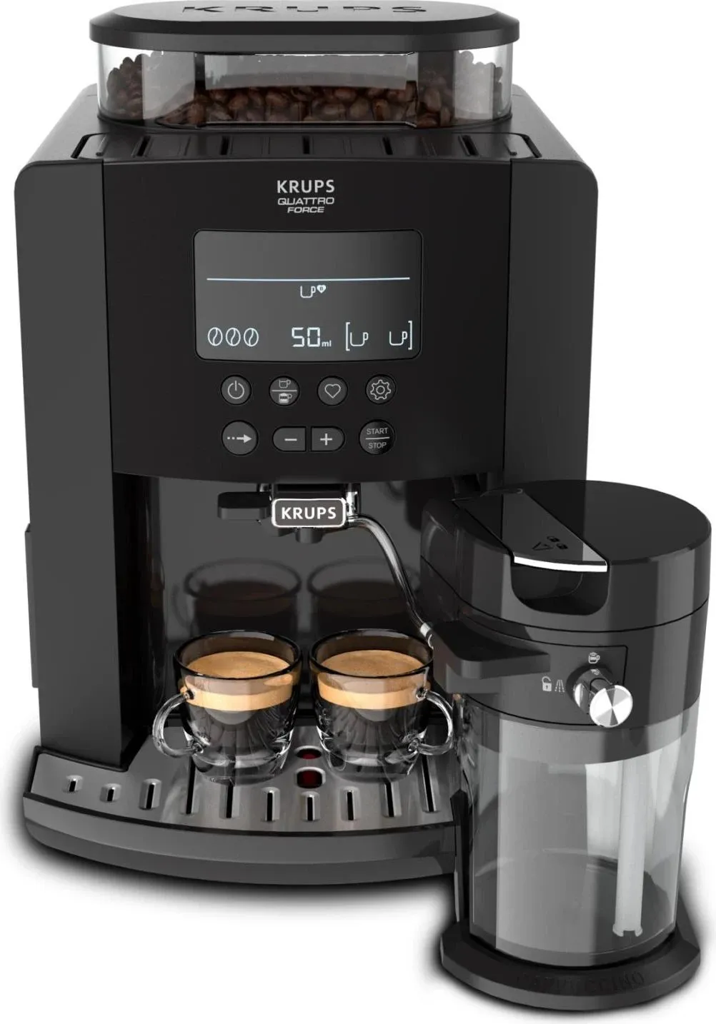 Makinë kafeje Krups EA819N Arabica Latte, e zezë - 3