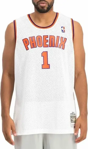 Fanellë Basketbolli Mitchell & Ness për Meshkuj, Phoenix Suns 2002, e Bardhë
