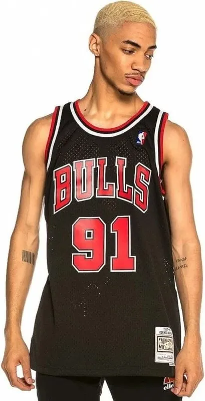 Fanellë Chicago Bulls NBA për meshkuj, Mitchell & Ness, e zezë - 2