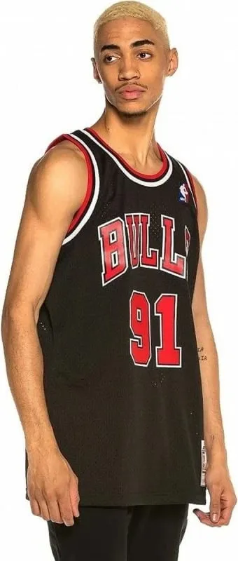 Fanellë Chicago Bulls NBA për meshkuj, Mitchell & Ness, e zezë - 3