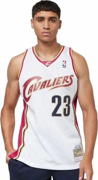 Fanellë për meshkuj Mitchell & Ness, e bardhë - 2