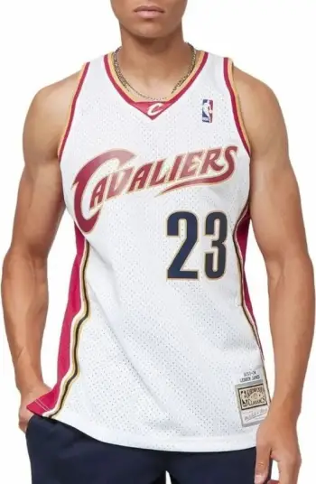 Fanellë për meshkuj Mitchell & Ness, e bardhë