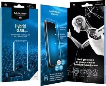 Mbrojtëse ekrani MyScreen Protector MS HybridGLASS, për iPhone X/XR, e zezë