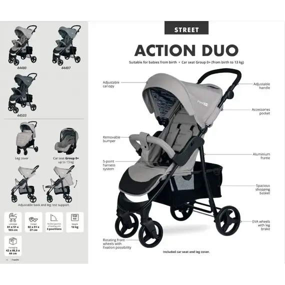 Karrocë Action duo, hiri - 3