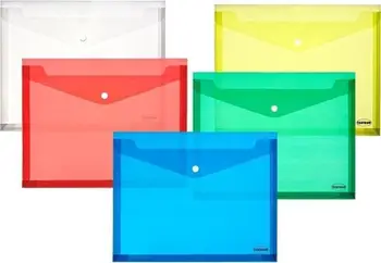 Zarf plastik Centrum Envelope A4, PP, kapacitet 250 fletë, ngjyra miks
