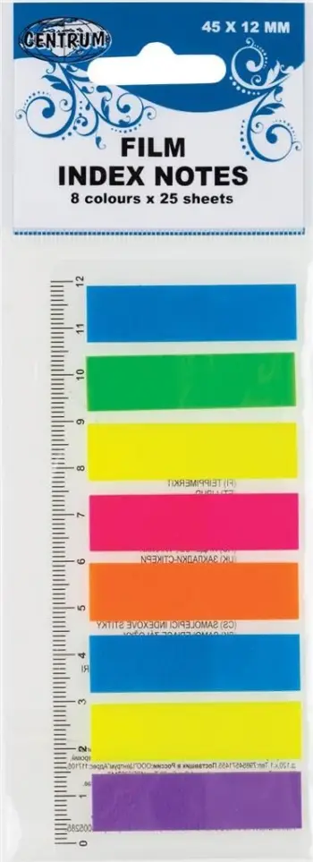 Letra shënuese Centrum Center Index Tabs, 45x12 mm, 25 copë