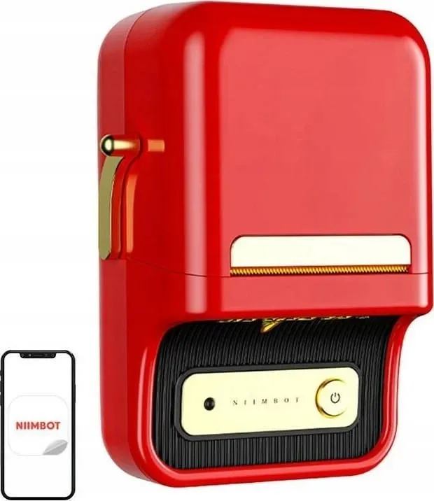 Printer etiketa NiiMbot B21S, portativ, 1200 mAh, i kuq - 4