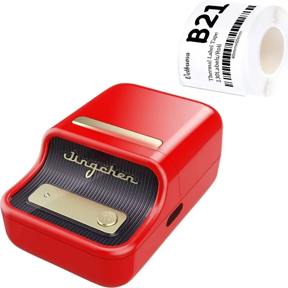 Printer etiketa NiiMbot B21S, portativ, 1200 mAh, i kuq - 8