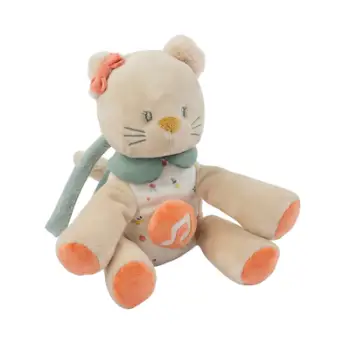 Loder përkëdhelëse me muzike Cat Lana- 20 cm - Sand beige