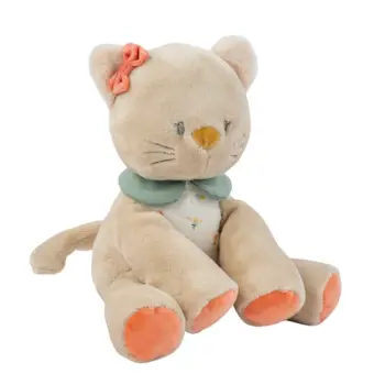 Lodër e butë Nattou Cat Lana, 30cm, bezhë