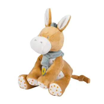 Lodër e butë Nattou Donkey Leo, 32cm, e kaftë