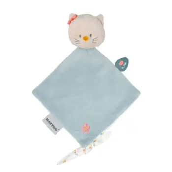 Mbajtse per meme Doudou Cat Lana- 30x20 cm - Dusty Blue