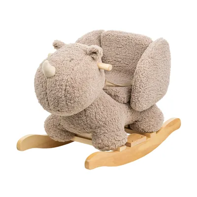 Karrige lëkundëse Nattou Rhino Teddy, Taupe - 1