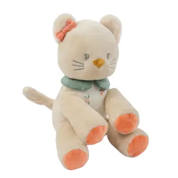 Lodër e butë Nattou Cat Lana, 20cm, bezhë