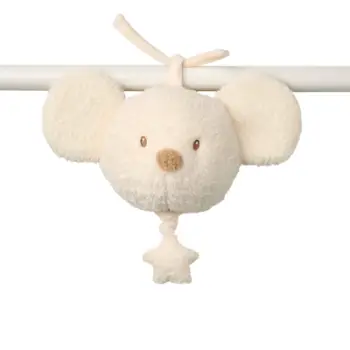 Loder me muzik Mouse - 16 cm - Teddy Ecru