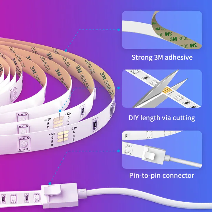 Sihirit Govee WiFi Smart LED RGB, 10m - 8