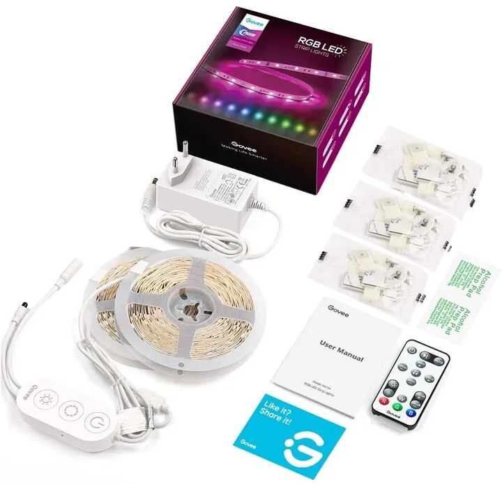 Shirit Govee WiFi Smart LED RGB, 15m + kontrollues - 10
