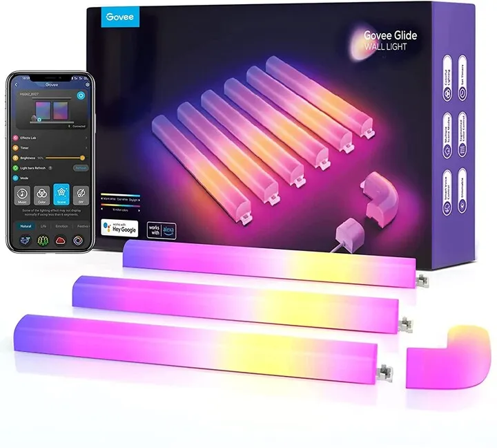 Ndriçim për gaming dhe televizior Govee Glide (6+1) RGBIC - 1