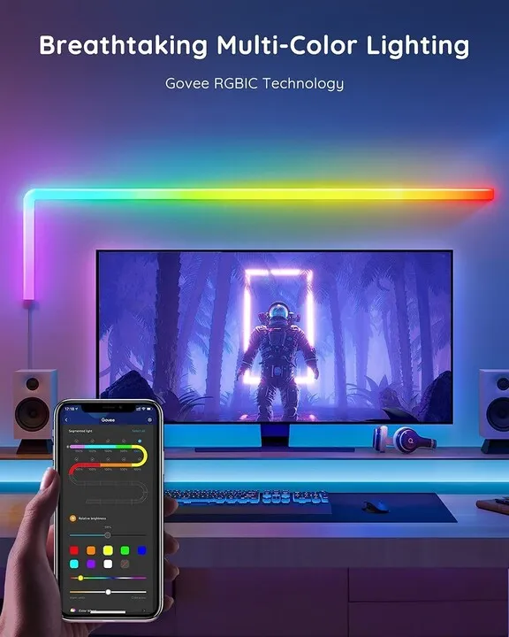 Ndriçim për gaming dhe televizior Govee Glide (6+1) RGBIC - 4