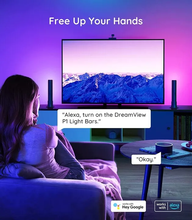 Ndriçim për gaming dhe televizior Govee Flow PRO RGBICWW - 2