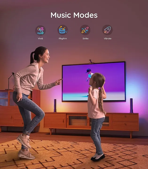 Ndriçim për gaming dhe televizior Govee Flow PRO RGBICWW - 3