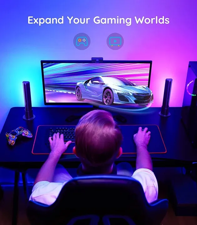 Ndriçim për gaming dhe televizior Govee Flow PRO RGBICWW - 5
