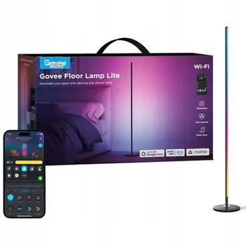 Llambë dyshemeje Govee RGBICW H8076C13, smart, me Matter, e zezë