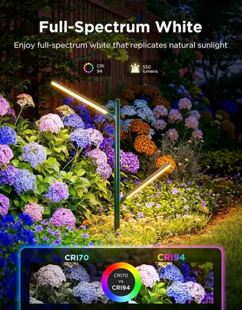 Drita kopshti Govee RGBICWW Garden Lights, 1100 lm, smart Matter, jeshile