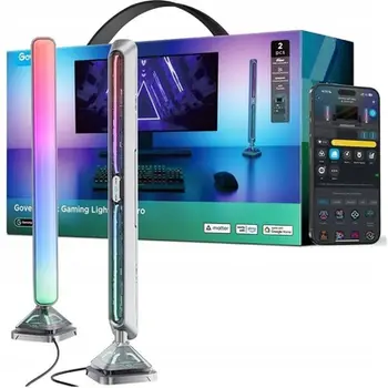 Shirita LED Govee Smart Gaming Light Bars Pro, RGBIC, 44cm, për ambiente të brendshme