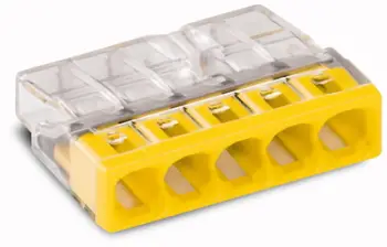 Lidhëse 5-telësh WAGO Compact (2273-205), transparent / e verdhë