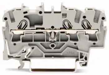 Lidhës me 3 tela WAGO 2.5mm2 2002-1301, e hirtë