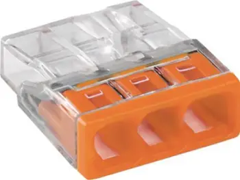 Lidhës elektrik Wago 2273-203, 3 pole, 0.5-2.5 mm², portokalli