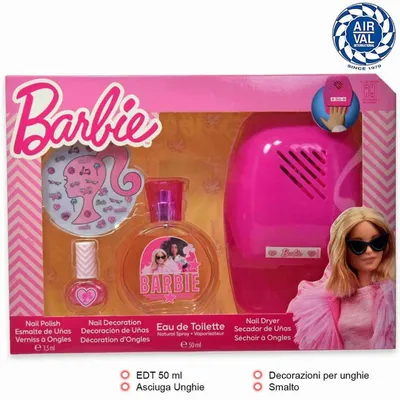 Set Barbie, EDT 50ml + paisje për thonjë - 1