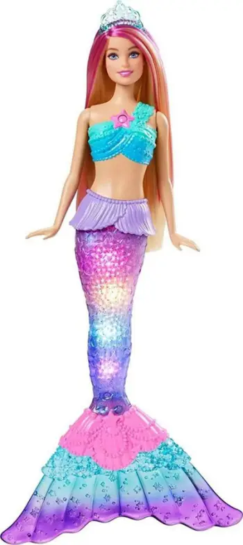 Kukull Barbie Dreamtopia Doll - Sirena me drita vezulluese (HDJ36)