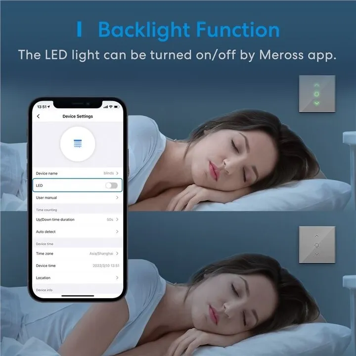 Ndërprerës Meross Smart Wi-Fi Roller Shutter Timer - 6