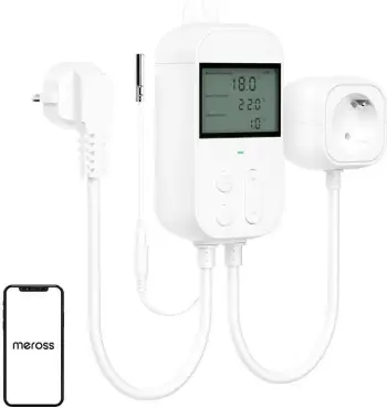 Prizë termostatike Meross MTS960HK, smart, Wi-Fi, HomeKit, e bardhë