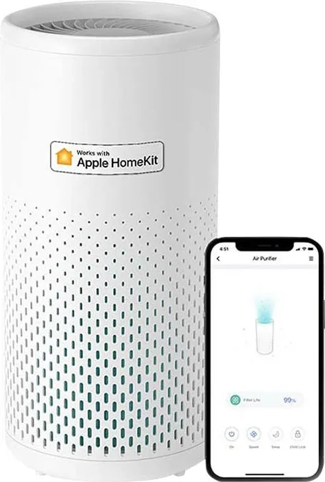 Pastrues ajri i mençur Meross MAP100HK, HomeKit, i bardhë - 1