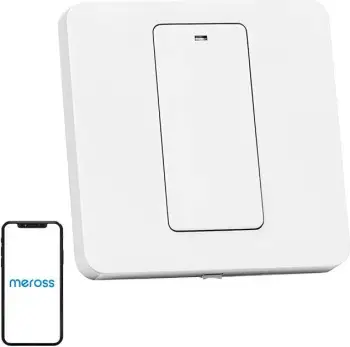Switch i mençur Meross MSS510X EU, 1 Gang, Wi-Fi, HomeKit, i bardhë
