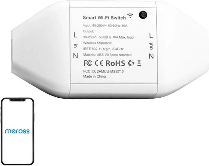 Switch smart Wi-Fi Meross MSS710HK, HomeKit, i bardhë - 1