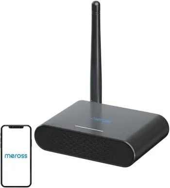 Kontrollues i mençur për derë garazhi Meross MSG200, HomeKit, Wi-Fi, i zi