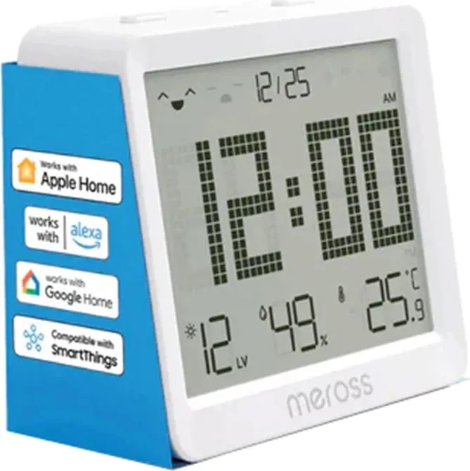 Sensor temperature dhe lagështie Meross MS130-EU, smart, Wi-Fi, ekran 3.7 inç, bardhë - 2