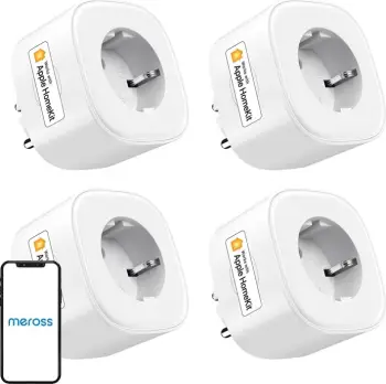 Prizë e mençur Meross MSS210HKQUA-EU, set prej 4 copë, Wi-Fi, Apple HomeKit, Alexa, Google Home, e bardhë